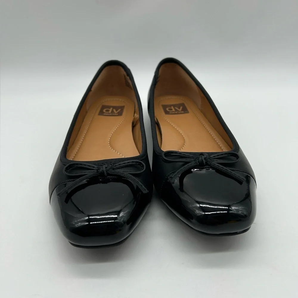 Moxy Black Vegan Ballet Flats Bow Detail | Women’s Size 7.5 | New With Box